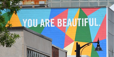 You are beautiful mural in downtown Sudbury